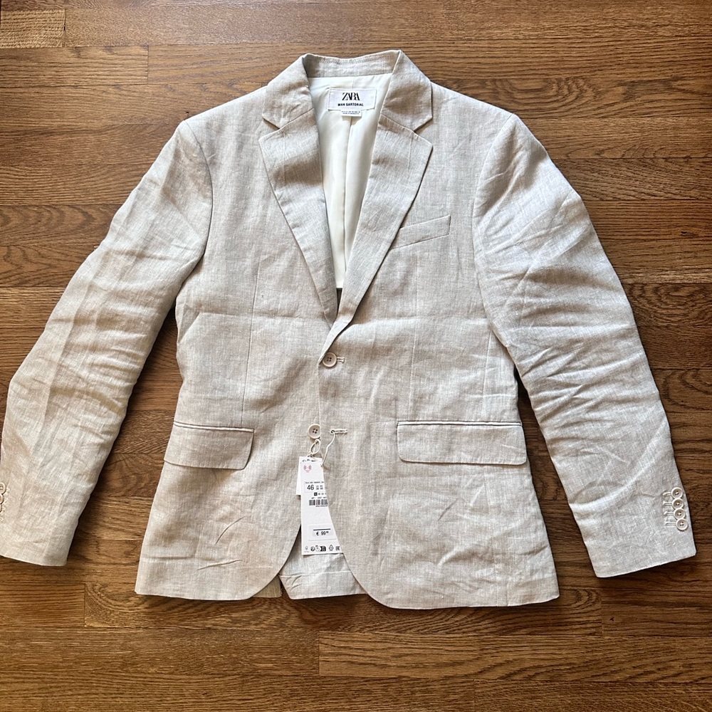 ZARA Men’s Linen Suit Jacket